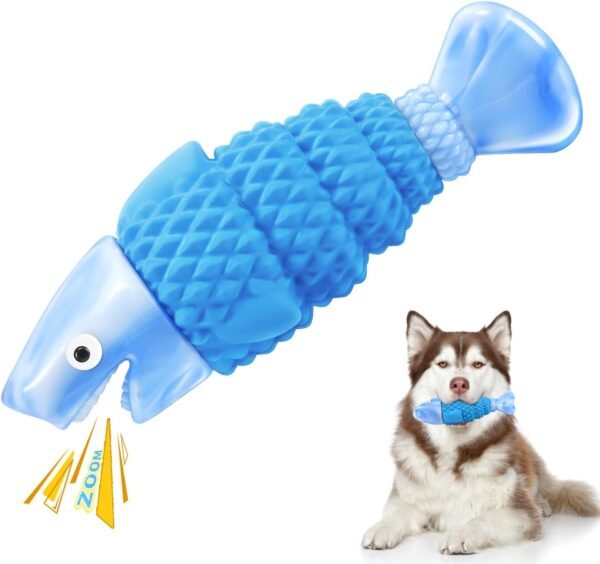 Blue Shark Tough Dog Toys for Aggressive Chewers